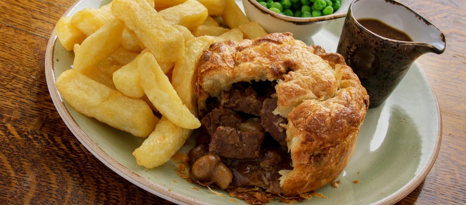 Steak and Kidney with  Chips